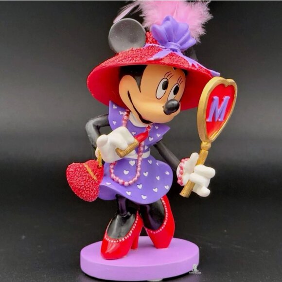 Precious Moments Other - Vintage Minnie Mouse Doll Figurine in Glamorous Red and Purple Outfit